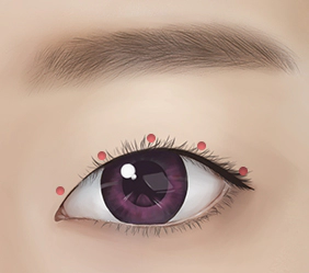 Male double eyelid incision points for ptosis correction.