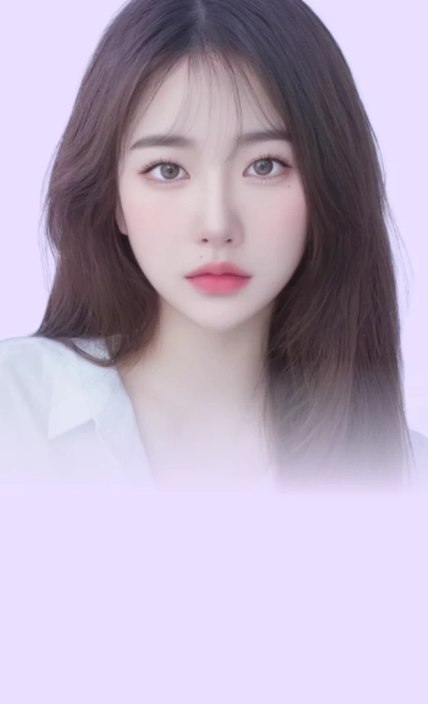 Pretty young female after Korean double chin surgery.
