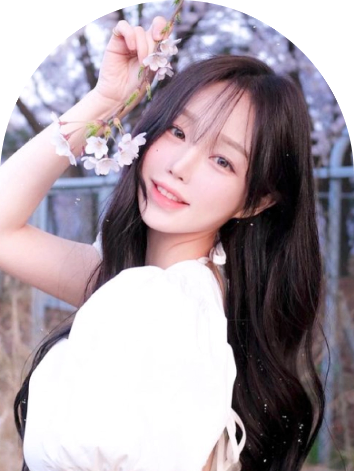 Model with slim lifted jawline after Korean double chin surgery.