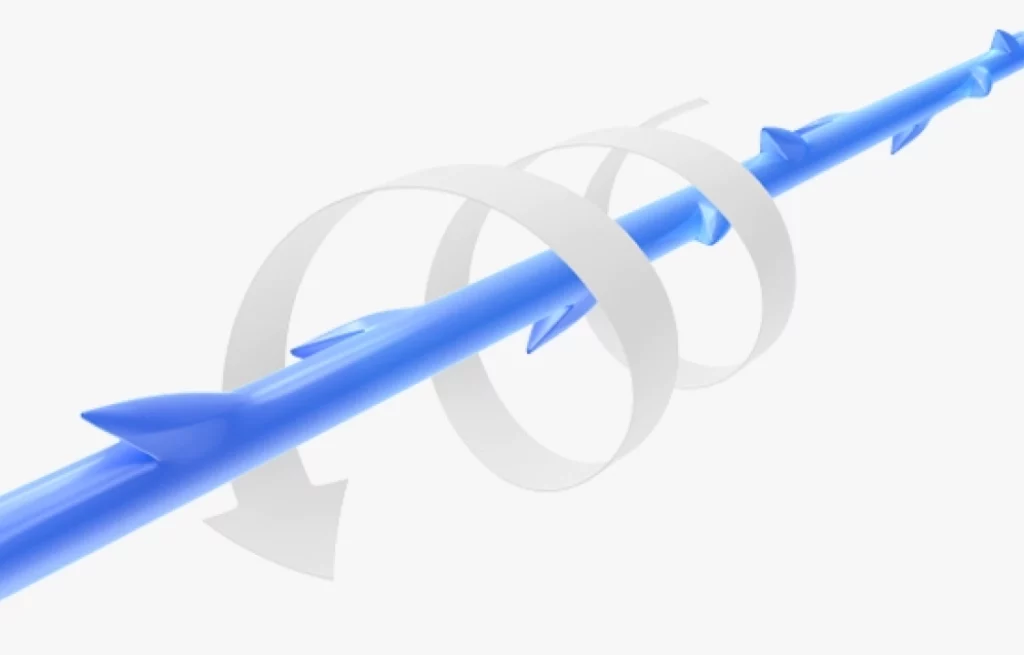 안면 리프팅시 사용하는 녹는 실.