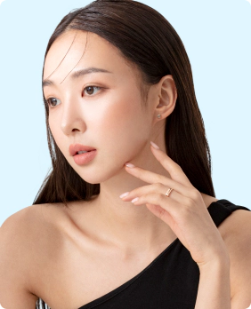 Image of anti aging rejuran healer injection treatment model.