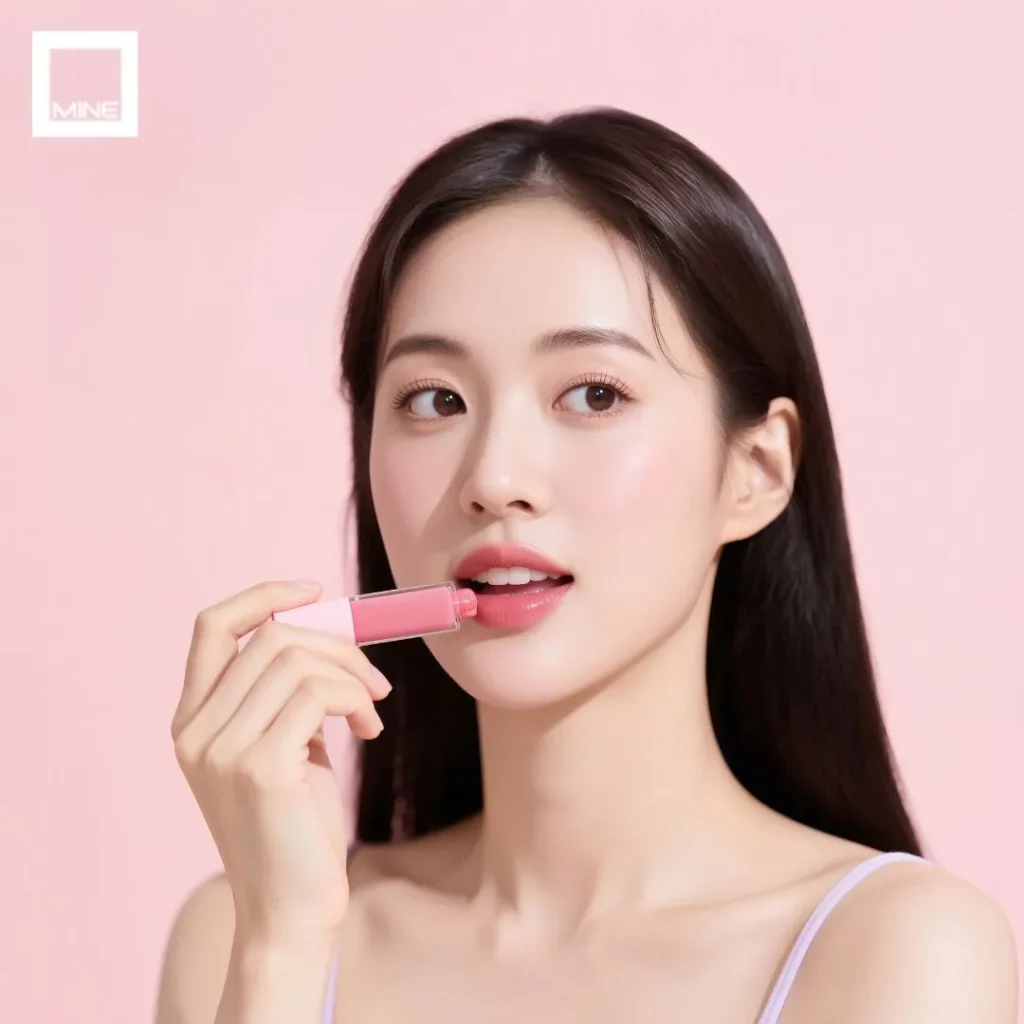 Female with good skin and good makeup after Korean skin treatment.