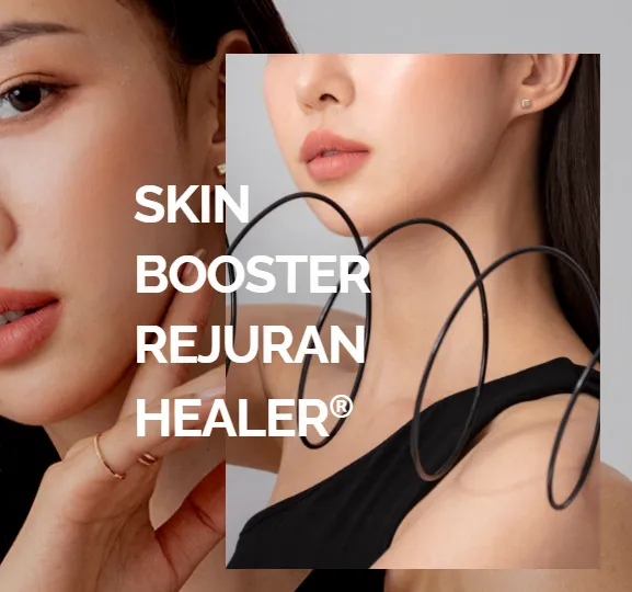 Close-up of a woman with glowing, smooth skin after a Salmon sperm facial Rejuran treatment, highlighting skin rejuvenation and youthful texture.