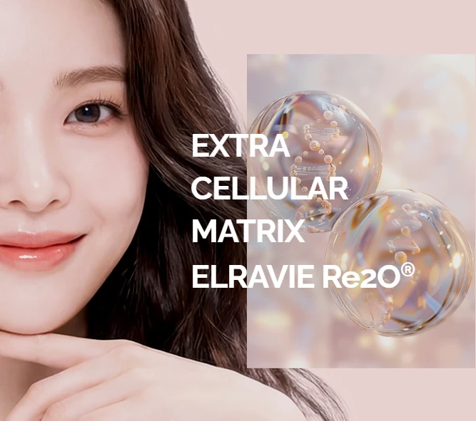 Re2o collagen skin booster featuring extracellular matrix technology for skin regeneration, hydration, and natural glow, with smooth radiant facial skin.