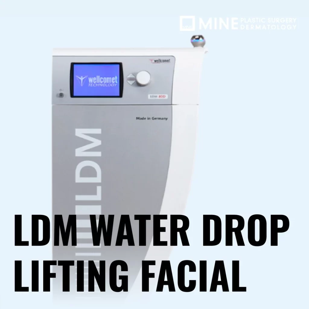 Wellcomet LDM ECO machine used for the Water Drop Lifting LDM facial at Mine Clinic, Gangnam Seoul.