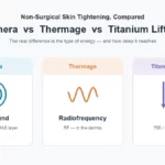 Ulthera vs Thermage vs Titanium Lifting comparison of ultrasound, radiofrequency and laser skin tightening