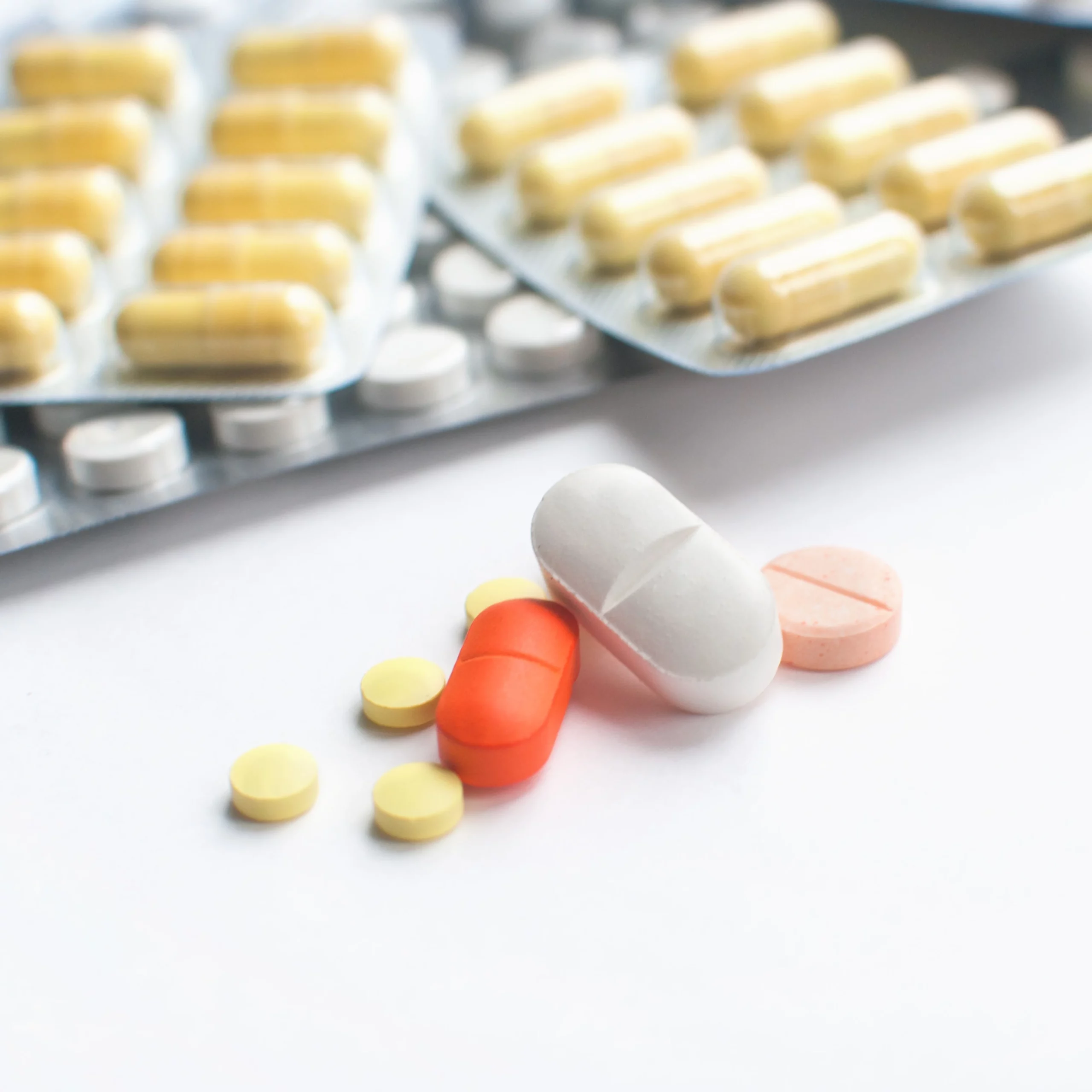 Prescription tablets and capsules taken during eyelid surgery recovery