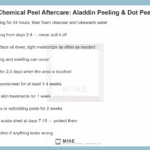 Chemical peel aftercare checklist of 10 rules for Aladdin Peeling and Dot Peel patients at MINE Clinic Seoul