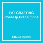 Fat grafting aftercare guide card from MINE Plastic Surgery and Dermatology in Seoul