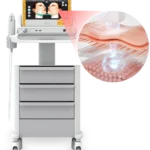 Ulthera device with DeepSEE imaging screen used to plan how many Ultherapy shots each area needs